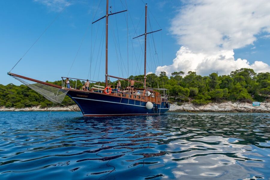 From Athens: Aegina, Agistri and Metopi Day Cruise w/ Lunch - The open-water swim near Metopi, Aponisos, or Moni