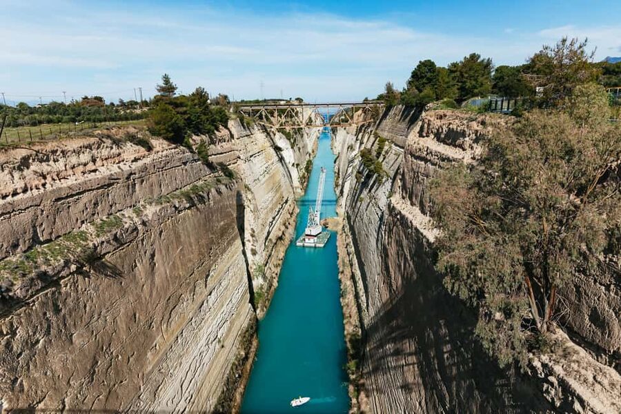 From Athens: Mycenae, Nafplio and Epidaurus Guided Tour - The Corinth Canal: a sharp opening view