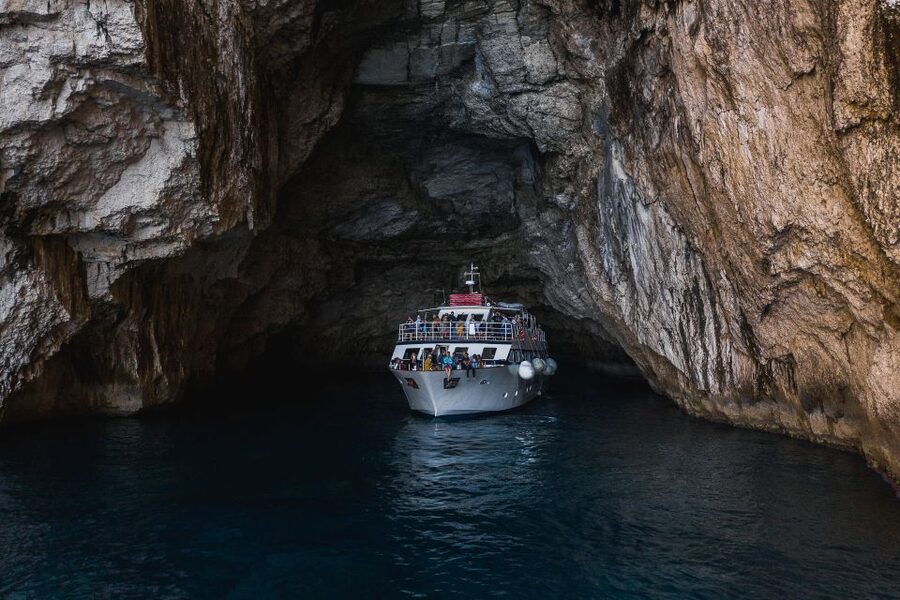 From Benitses/Lefkimmi: Paxos, Antipaxos & Caves Day Cruise - The caves and their old stories