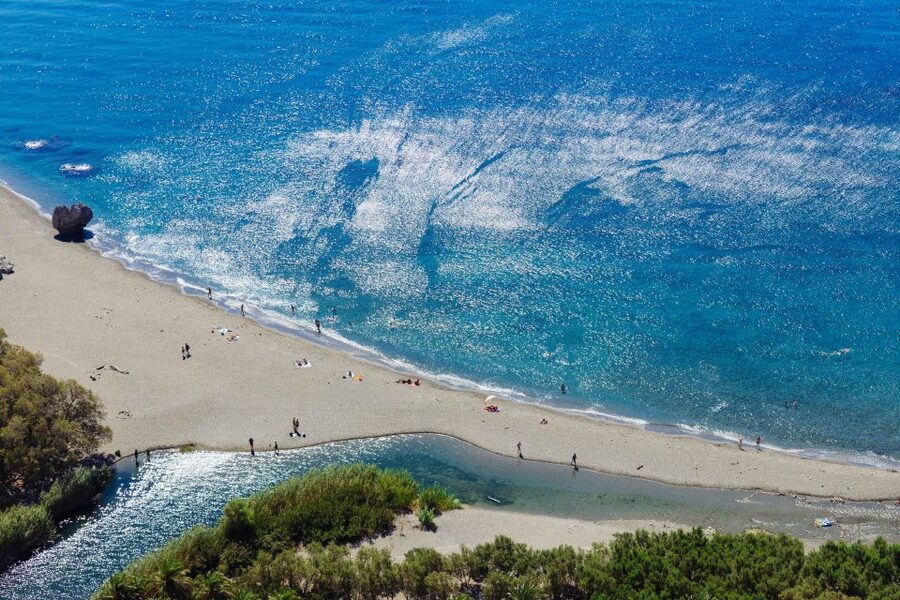 From Chania: Preveli Palm Beach Day Tour - The boat from Damnoni to Preveli
