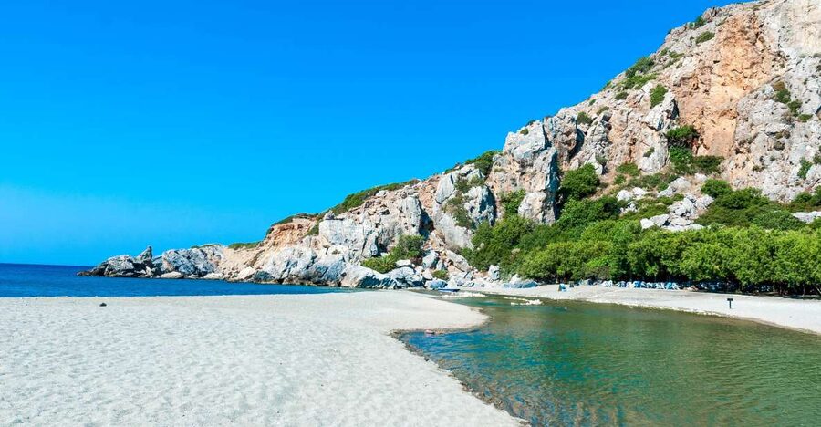From Chania: Preveli Palm Beach Day Tour - Pickup from Chania and the long southern road