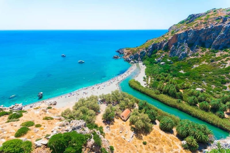 From Herakleion: Day Trip to Preveli Beach and Kourtaliotiko - The bus journey from Heraklion and the resort areas