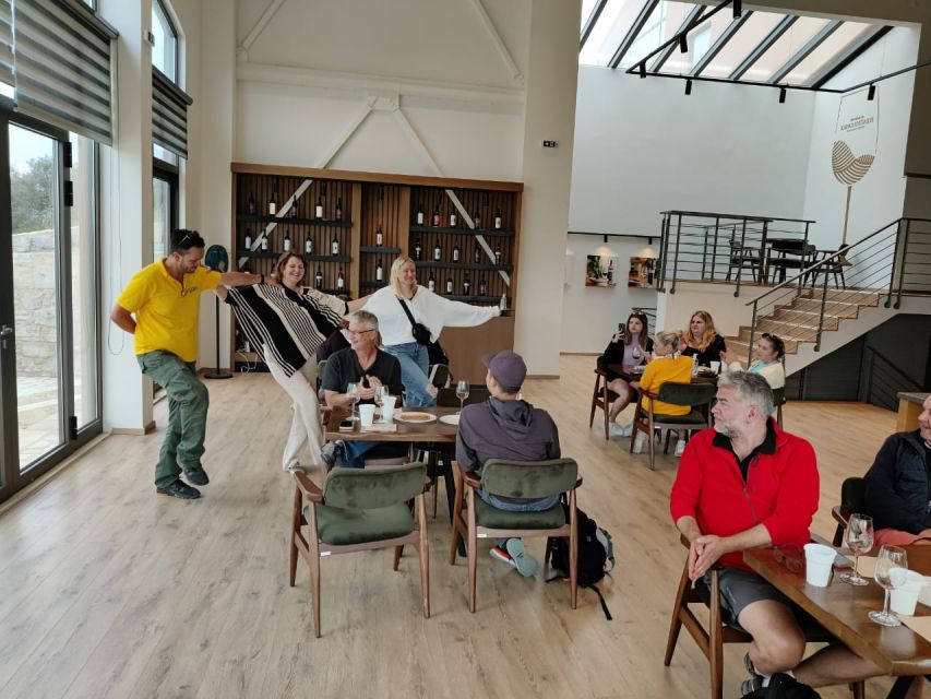 From Heraklion: Matala Beach - Caves & winery Full Day tour - Crossing the Messara Valley