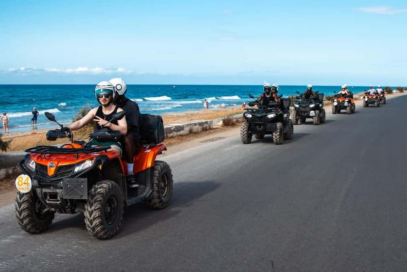 From Heraklion: Quad Safari Wild Crete Evening Tour - Following the coast toward Skotino Cave