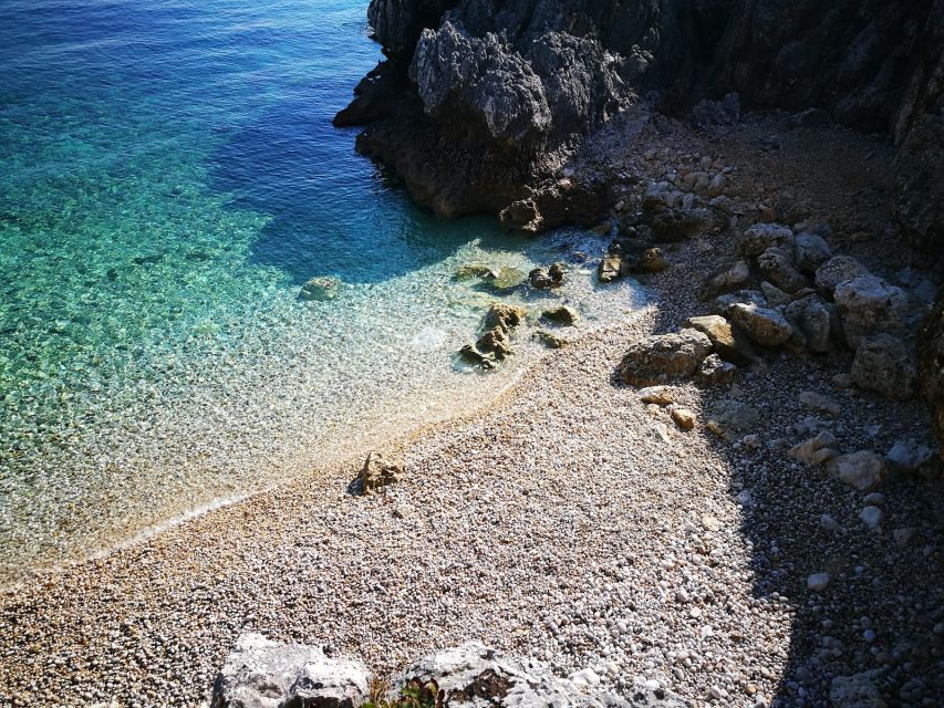 From Kefalonia: Blue Cave Boat Cruise & Shipwreck Photo Stop - Navagio Beach from the sea