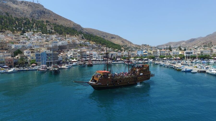 From Kos: 3-Island Pirate Cruise with Lunch and Waterslide - Kalymnos: more character, less free time