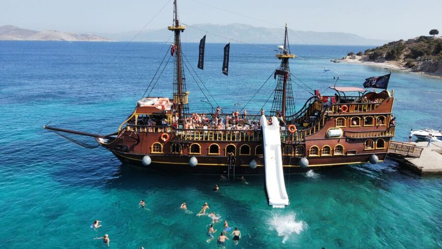 From Kos: 3-Island Pirate Cruise with Lunch and Waterslide - Lunch, drinks, and the real value of the price
