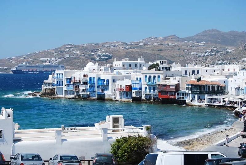From Naxos: Round day trip to Mykonos Island - First look at Mykonos Town and the old harbor