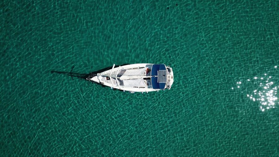 From Nea Fokea: Chalkidiki 6-Hour Cruise by Sailing Boat - Afytos, the first swim