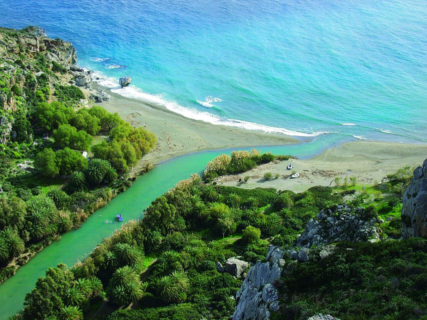 From Rethymno: Kourtaliotiko, Preveli Palm Beach, & Damnoni - The guides, vehicle, and pace