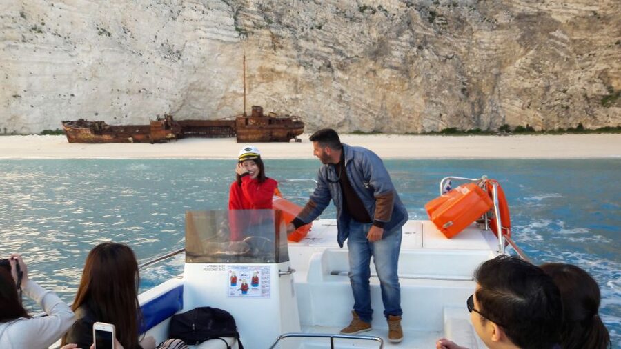 From St.Nikolaos: Boat Cruise to Navagio Beach & Blue Caves - Navagio Beach and the shipwreck