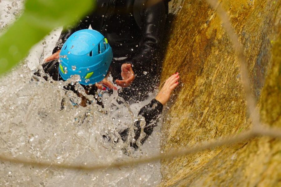 From Thessaloniki: Half-Day Canyoning Trip to Mount Olympus - The first jumps, slides, and rope work