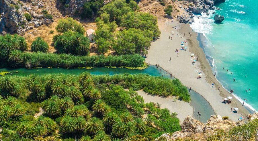 Georgioupolis: Preveli Palm Beach Day Trip by Bus and Boat - An hour in Plakias for food and a change of pace