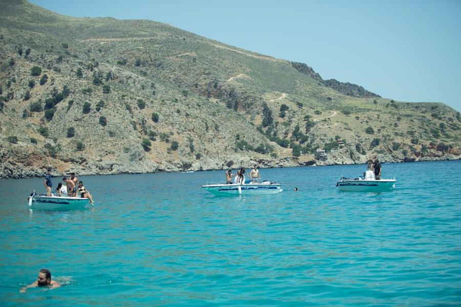 Georgioupolis: Rent a Boat Safari Sea Tour - Taking the helm off Georgioupolis