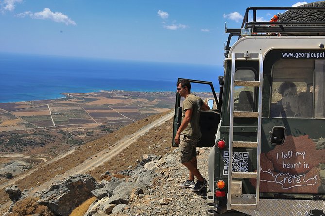 Georgioupolis Safari Off Road Tours Outdoor Activities Land Rover Defender - Sfakia combines an old castle, a quiet beach, and lunch