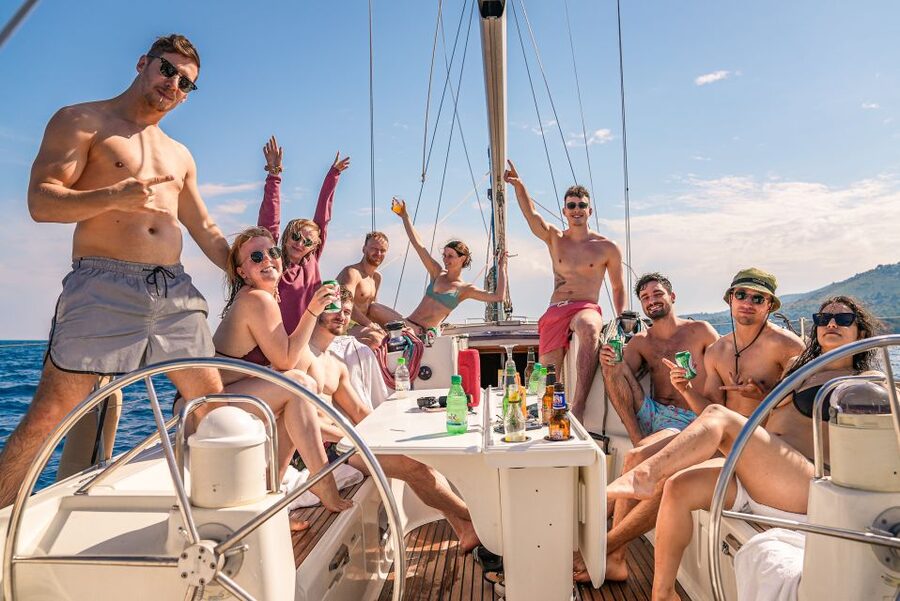 Gouvia: Corfu Island Sailing Trip with Snack and Soft Drinks - Blue Caves: the final water stop