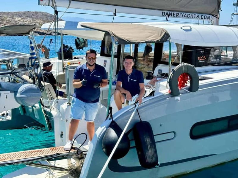 Heraklion: Luxury Catamaran Cruise to Dia Island with Lunch - Sailing from Heraklion toward Dia Island