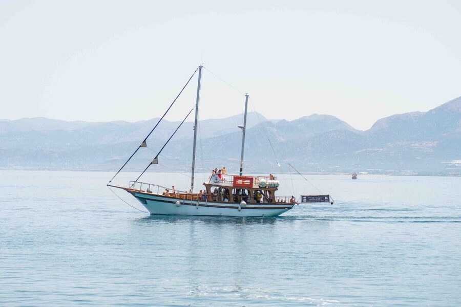 Hersonisos: Boat Cruise with Swim Stops and Lunch - The first hour at sea