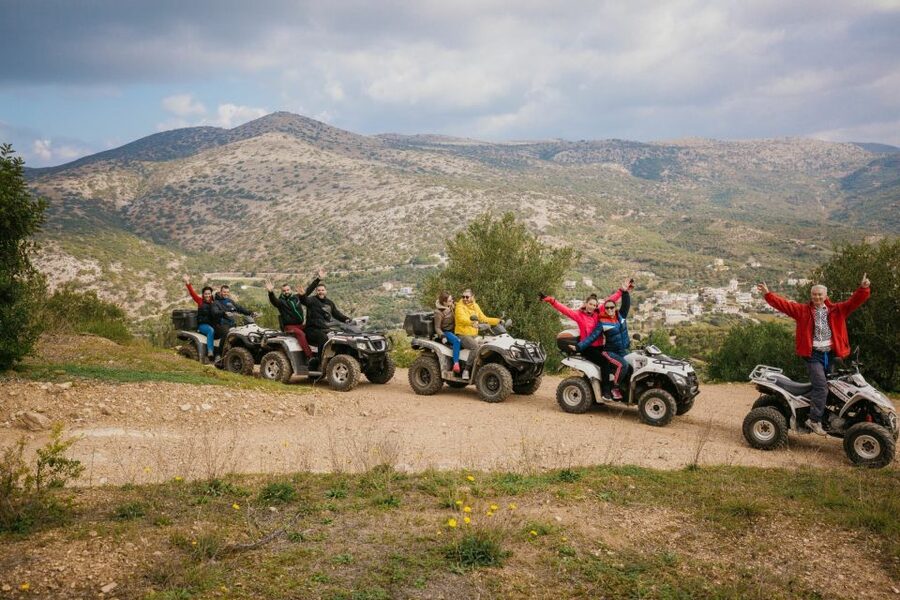 Hersonissos: ATV Quad Bike Safari in the Mountains of Crete - Riverbeds, olive groves, and the road to Potamies