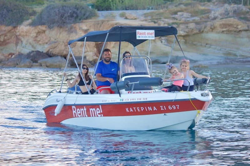 Hersonissos: Rent a Boat - No License Needed - Saint George Bay and the Cave of the Pirates
