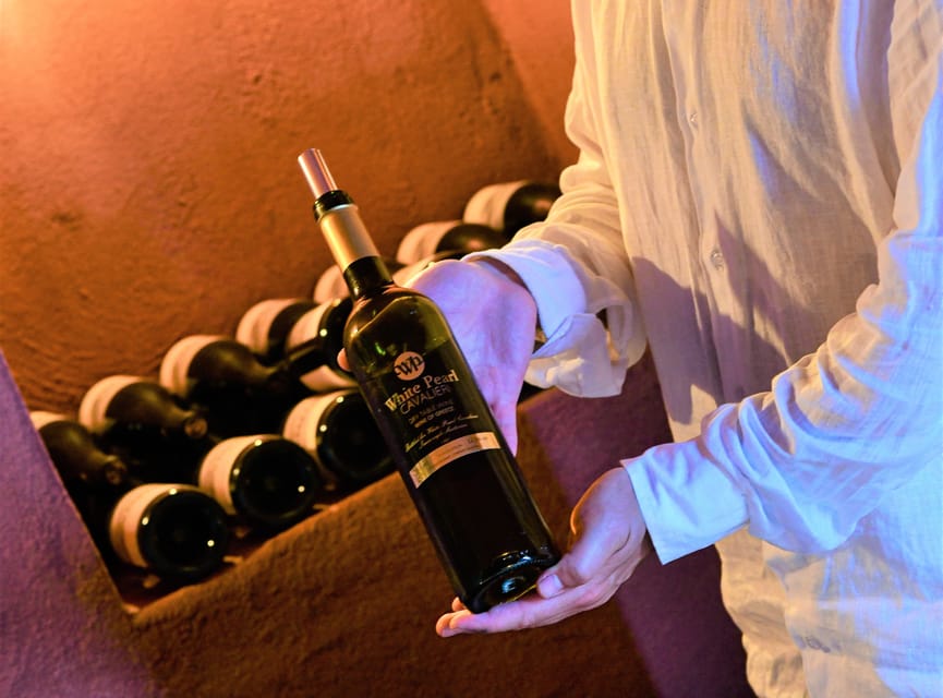 Imerovigli: Premium Wine Tasting with Caldera and Sea Views - The vineyard walk and the low basket vines