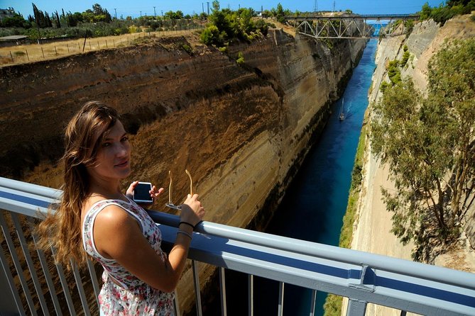 Kalavryta CogTrain Anci.Corinth Private Tour from Athens/Nafplio - The Corinth Canal makes a sharp opening stop