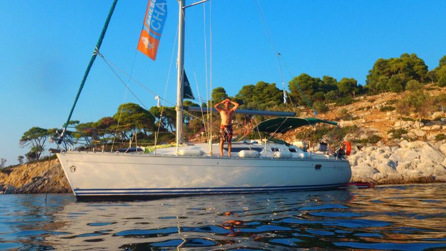 Kassandra: Sunset Sailing Boat Tour of Secluded Coves - Leaving Chrousso Marina for the Aegean