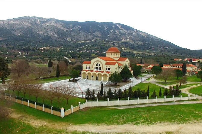 Kefalonia Island Bus Tour- Wine Tasting, Melissani & Fiscardo - Myrtos Beach from above