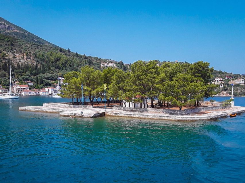 Kefalonia: Ithaca Cruise from Poros Port with Swim Stops - Kioni’s small harbor and seaside taverns