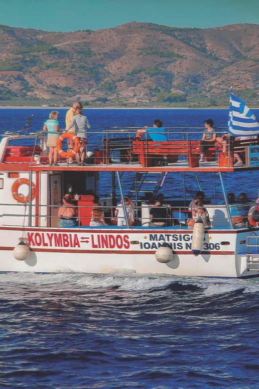 Kolymbia: Day Cruise to Lindos with 2 swimming stops - The Tsambika swimming stop