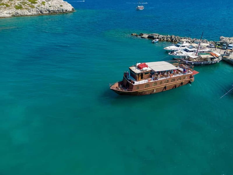 Kolympia : Transfer & Cruise to Lindos with 3 Swimming Stops - Food, drinks, shade, and family comfort