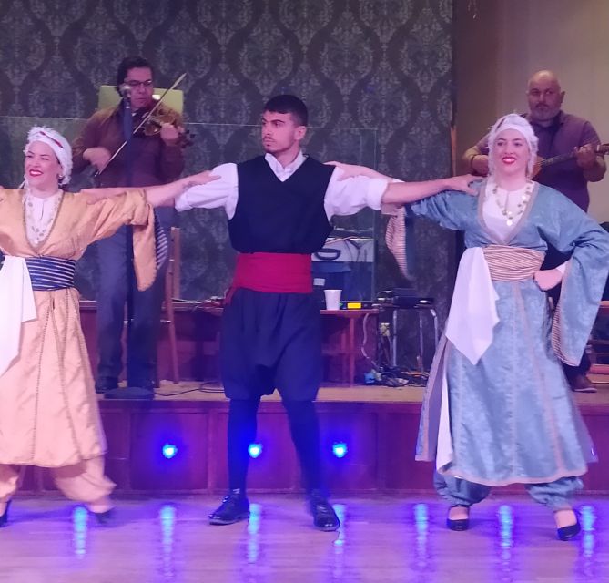 Kos: Tavern Dinner Experience with Greek Dancing and Wine - Learning the basic steps yourself