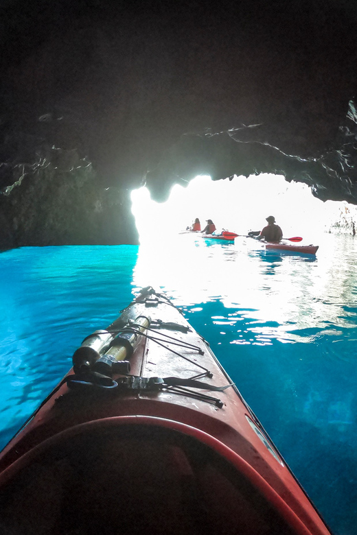 Lefkada: Blue Cave Kayak Tour with a Taste of Greece - Peristera, the small cave for wildlife