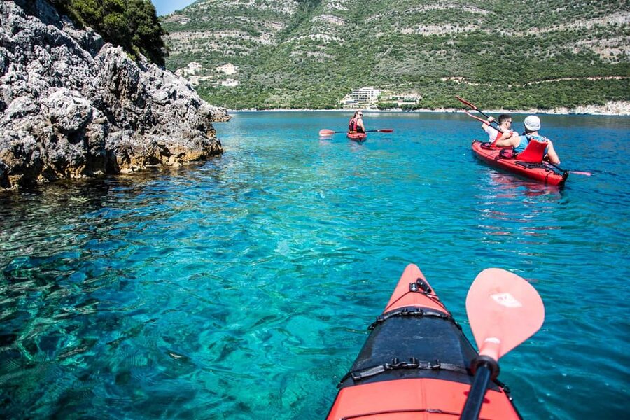 Lefkada: Blue Cave Kayak Tour with a Taste of Greece - The secluded beach picnic