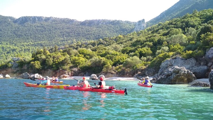 Lefkada: Full Day Sea Kayaking Tour - Fitness, swimming, and group comfort