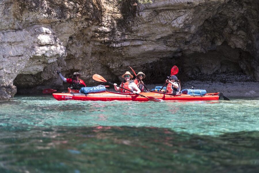 Lefkada: Full Day Sea Kayaking Tour - Madouri and Valaoritis’s mansion