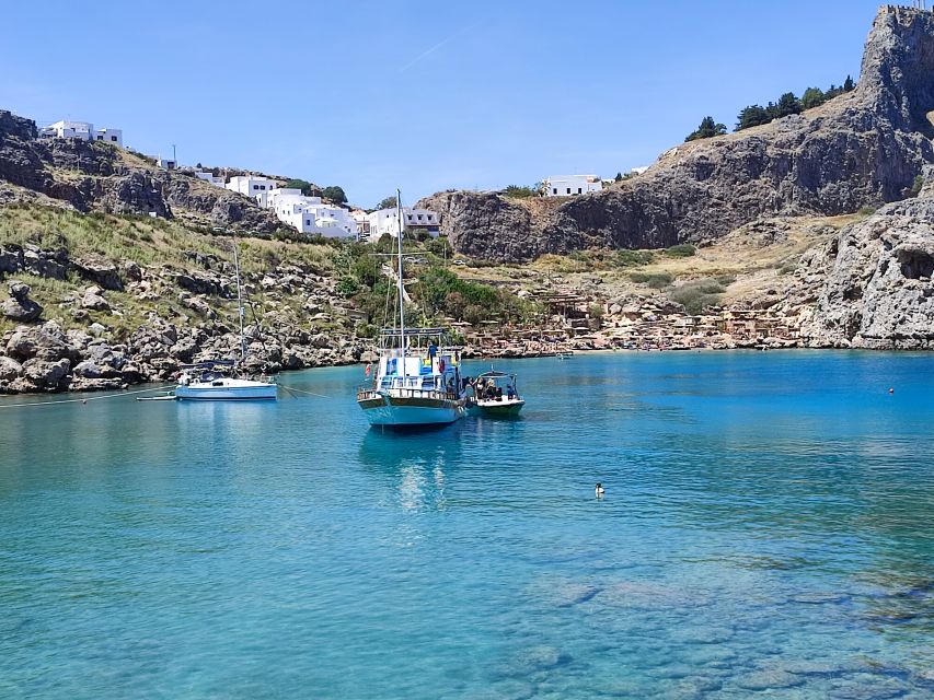 Lindos: Rhodes South-East Coast Cruise with Swim Stops - Setting out from Saint Paul’s Bay