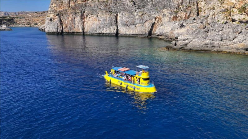 Lindos: Submarine Cruise with Swimming Stop at Navarone Bay - Pickup days and return arrangements