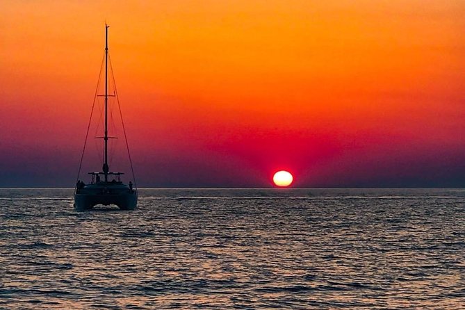 Luxury Small-Group Catamaran Cruise with BBQ, Open bar & Transfer - Why the water is Santorini’s best viewpoint