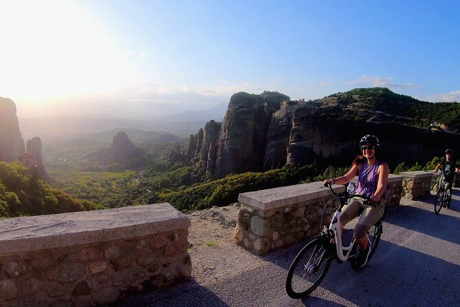 Meteora Sunset E-Bike Tour - Saint Nicholas and Rousanos bring the first monastery views