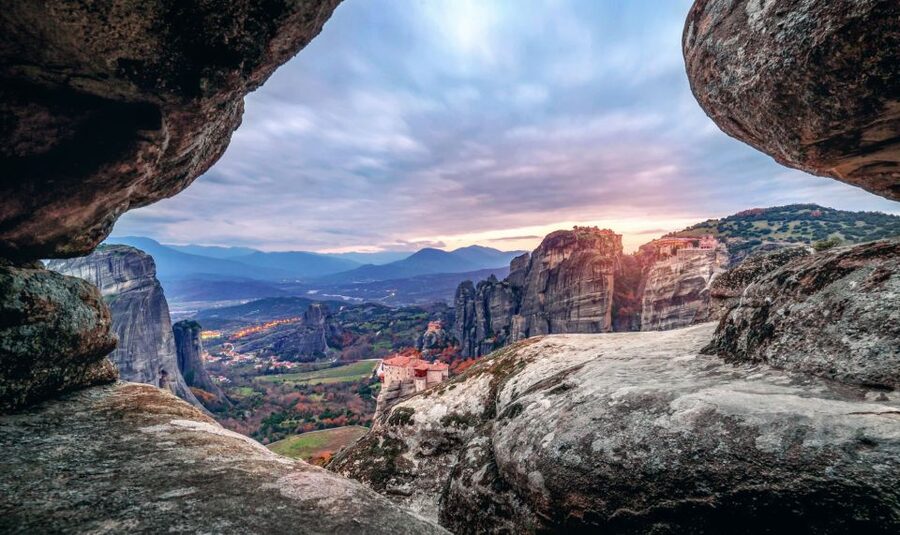 Meteora: Sunset Hike to Secret Caves - From the foothills to the first hermit caves