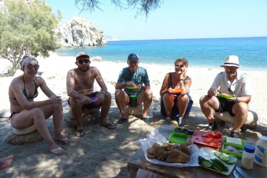 Milos: Guided Kayaking Trip with Snorkelling & Lunch - The second paddle: caves, rock formations, and local stories