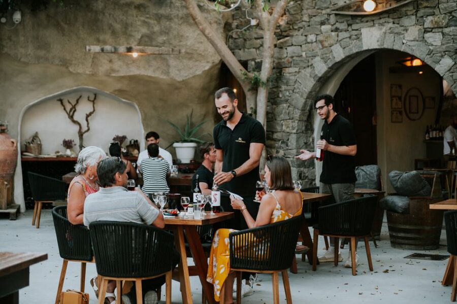 Milos Island: Kostantakis Winery Wine Tasting Experience - Arriving in Pollonia and meeting the family
