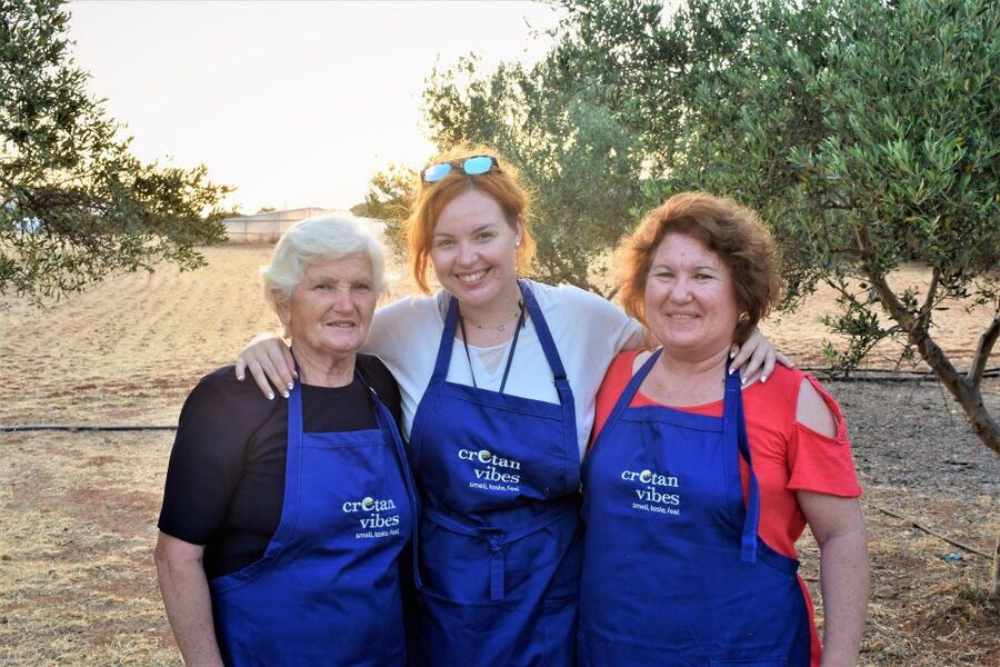 Moires: Cooking Class and Olive Oil Tasting at a Family Farm - Gathering ingredients from the family garden