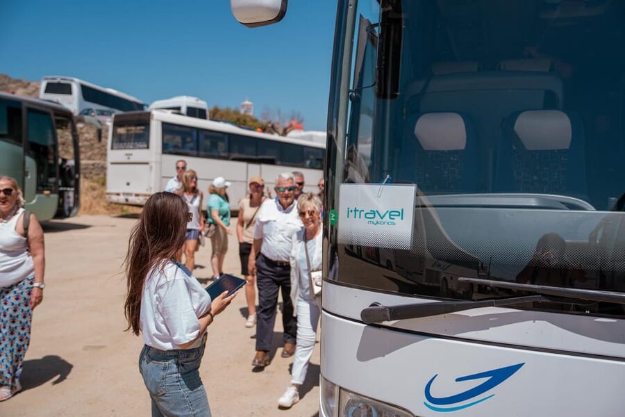 Mykonos: Beach Escape and Free Time in Mykonos Town - Meeting the host at Tourlos or the Old Port