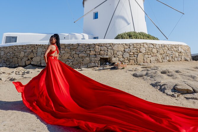 Mykonos: Flying Dress Photoshoot - Panagia Paraportiani and the Kastro lanes
