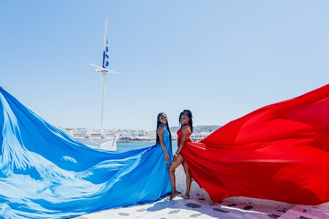 Mykonos: Flying Dress Photoshoot - Choosing your Flymyk dress color