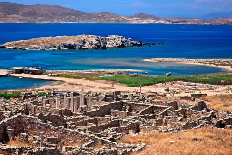 Mykonos: Guided Highlights Shore Excursion - Armenistis Lighthouse and the view toward Delos