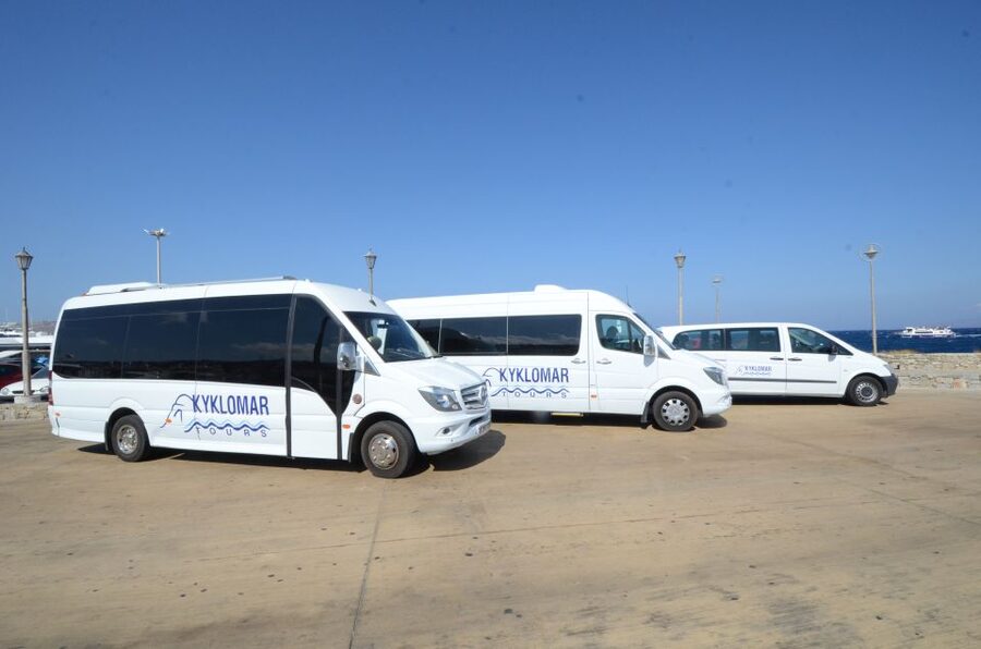 Mykonos: Half-Day City Walking Tour and Island Bus Tour - Ano Mera gives you a quieter stop