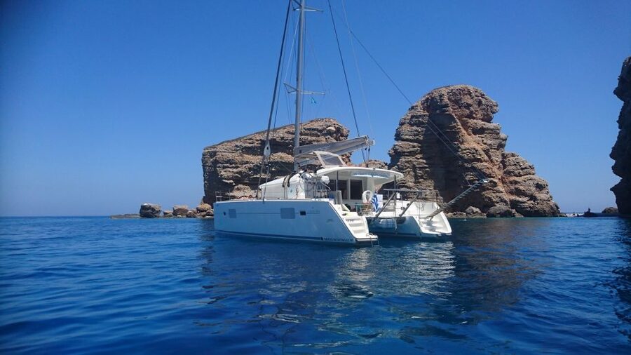 Naxos: Catamaran Cruise with Swim Stops, Food, and Drinks - Swim stops in sheltered coves